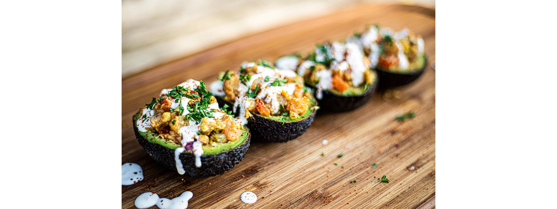 Blackened Cajun Shrimp-Stuffed Avocado Boats with Zesty Lemon Aioli