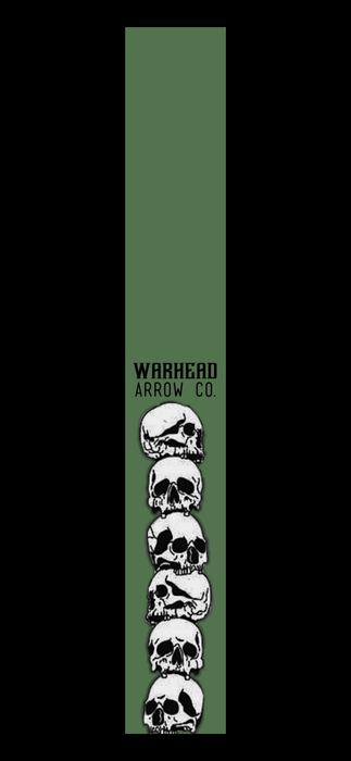 Stacked skulls arrow wraps green 12pk