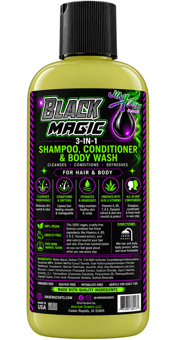 Black Magic 3 in 1 Shampoo/Conditioner/Body Wash Unscented