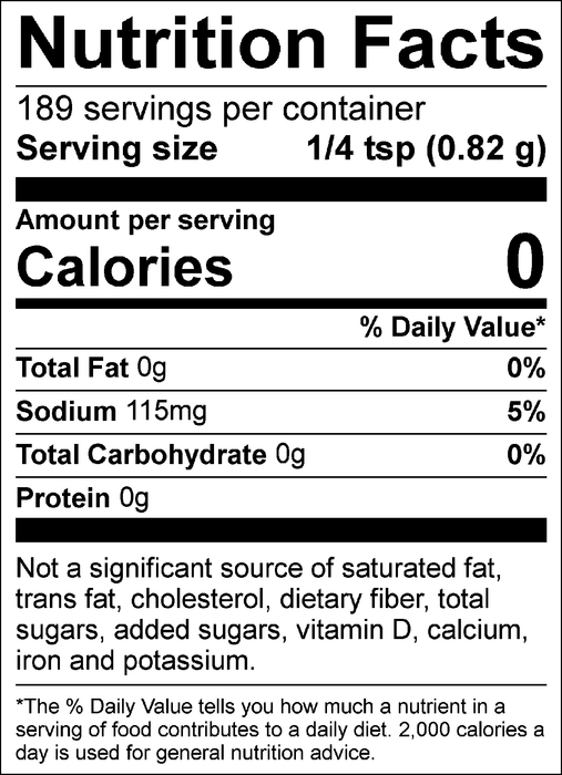 Hunter's Reserve - Nutrition Facts