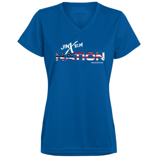 Ladies’ Moisture-Wicking V-Neck Tee Jinx'em Scents