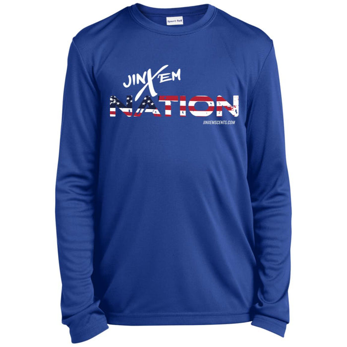Youth Long Sleeve Performance Tee Jinx'em Scents