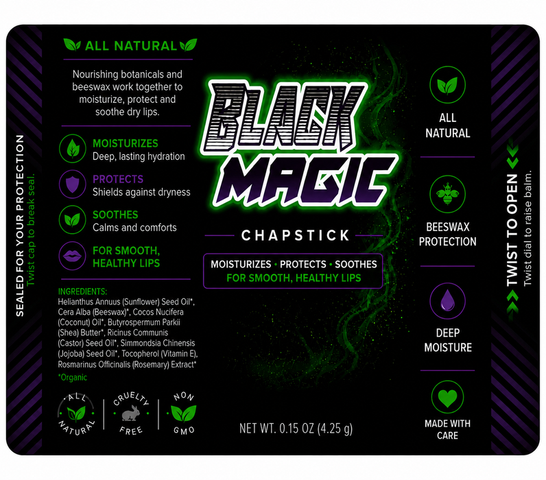 Black Magic Unscented Chapstick